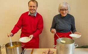 Fastensuppenessen in der Pfarren Kirchdorf/Krems