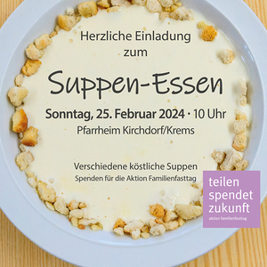 Die kfb Kirchdorf/Krems lud zum Suppenessen ins Pfarrheim. 